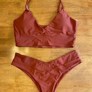 NWOT // Burnt Orange bikini set